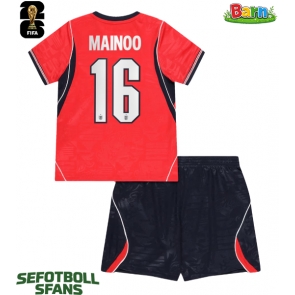 England Kobbie Mainoo #16 Bortaställ Barn VM 2026 Kortärmad (+ Korta byxor)